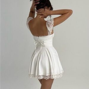House of CB Kaia Dress Mini Corset Elegant White Lace Dress
